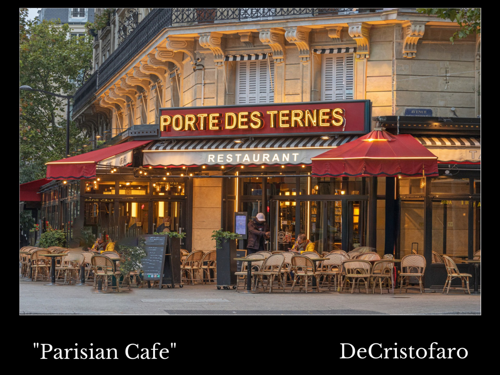 Parisian Cafe 1 21 26 8 HM framed