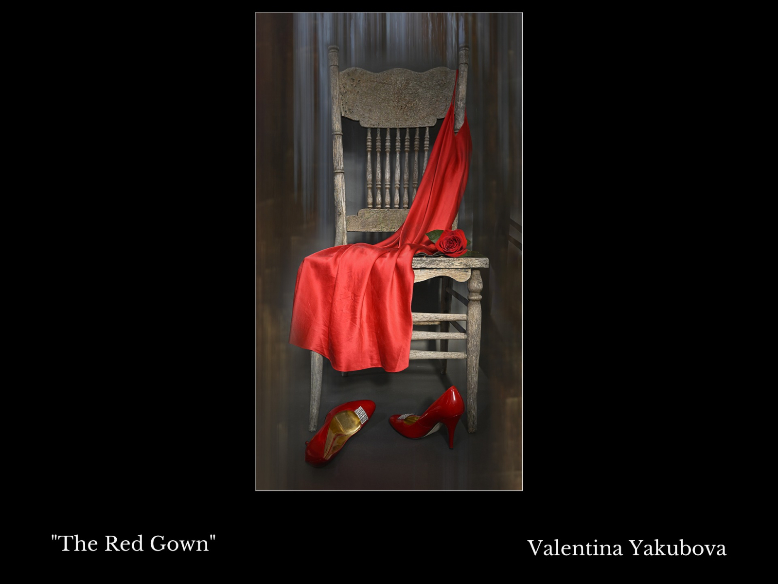 The Red Gown framed