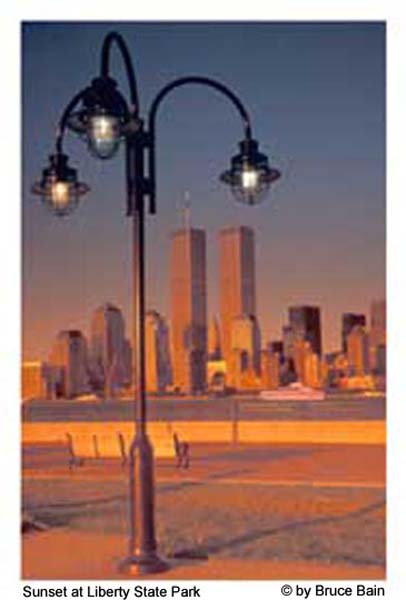 2004 Projected Image - Bruce Bain - Sunset at Liberty State Park