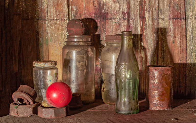 Still Life in a dark cabinet